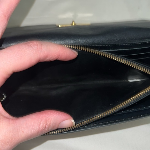 Authentic Louis Vuitton Suhali Le Favori Wallet Blackk Leather Gold Snap Large - Picture 13 of 16